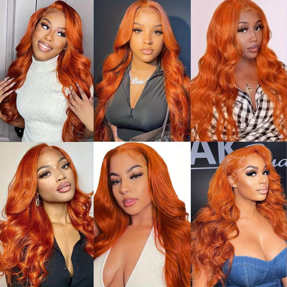 Ginger Orange Lace Front Wigs Human Hair Pre Plucked Body Wave 13x4 Transparent HD Lace Frontal Wigs For Women Human Hair Glueless Colored Wigs 350# Brazilian Remy Human Hair Wig